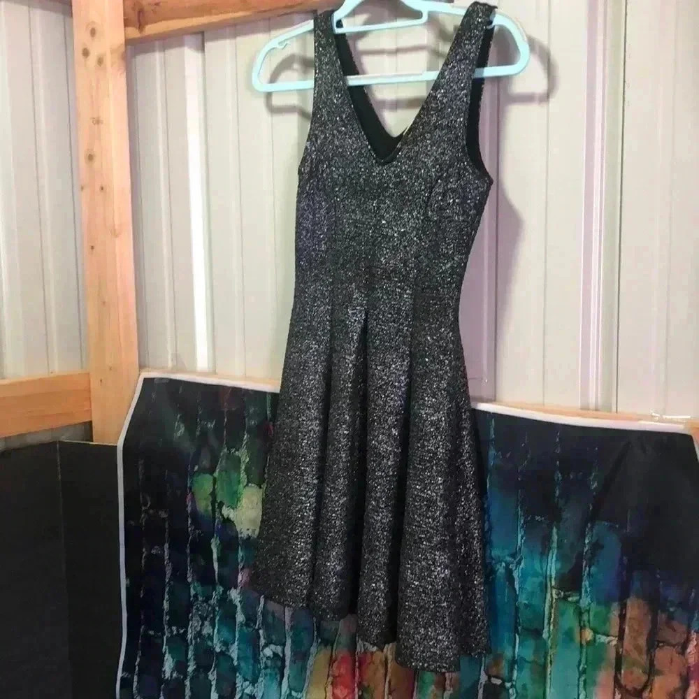 Everly size small black with silver sparkle dress